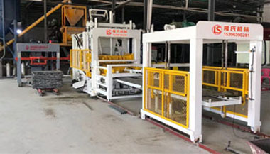 PC磚、透水磚生產現場