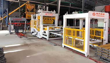 PC磚、透水磚生產現場